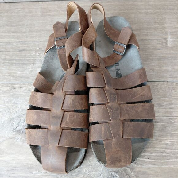 Haflinger Sandals Mens Brown Leather Peter Gladiator Fisherman Strappy Size 11 - Picture 8 of 14